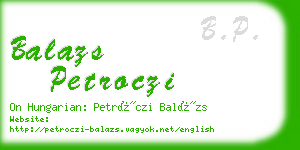 balazs petroczi business card